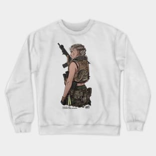 Special Ops Military Female Soldier Crewneck Sweatshirt